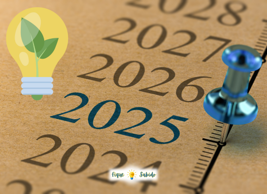 Calendário 2025 ecológico sustentável.