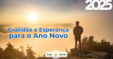 Gratidão e esperança para o ano novo.