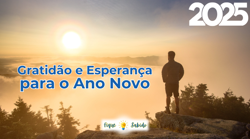 Gratidão e esperança para o ano novo.