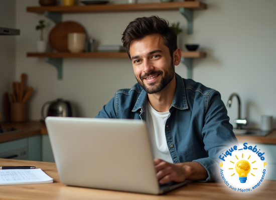 Pessoa começando a trabalhar em casa com confiança